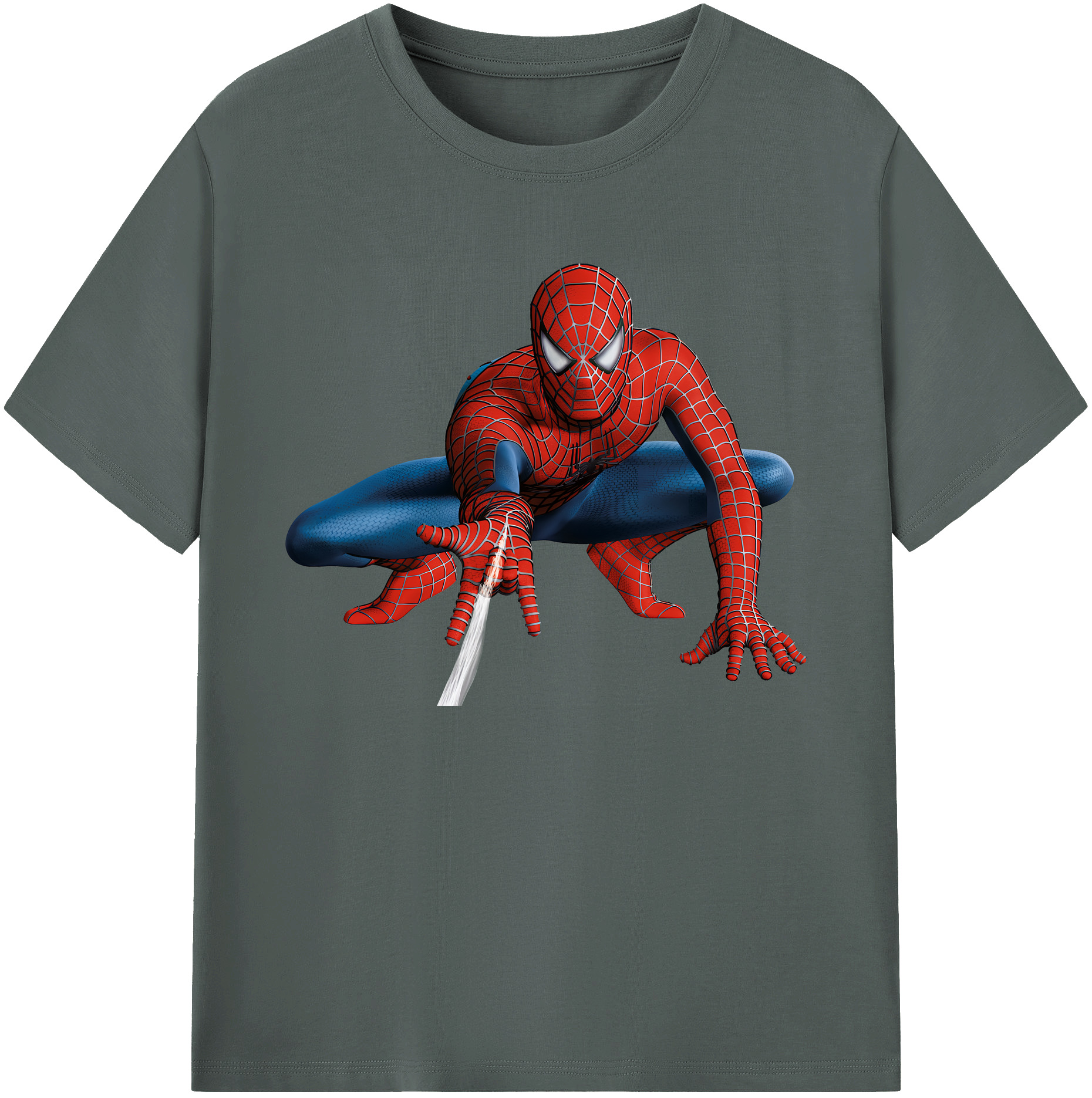 （画像用） Spider Man スパイダーマン 綿100％ メンズ半袖Tシャツ｜肌触りやわらか＆通気性
